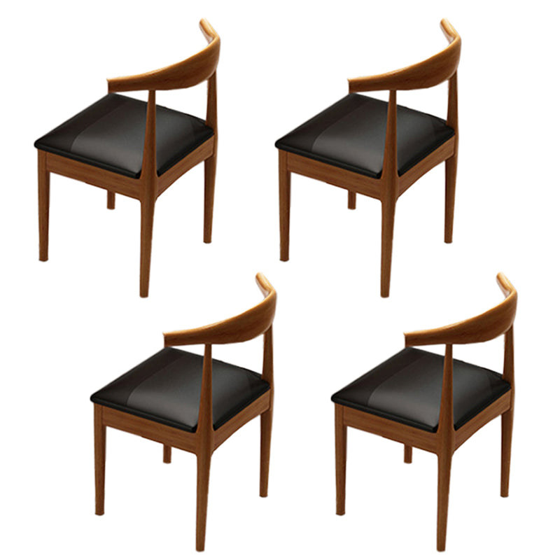 Industrial 1/4/5 Pieces Furniture Rectangle Solid Wood Dining Chairs Set in Brown