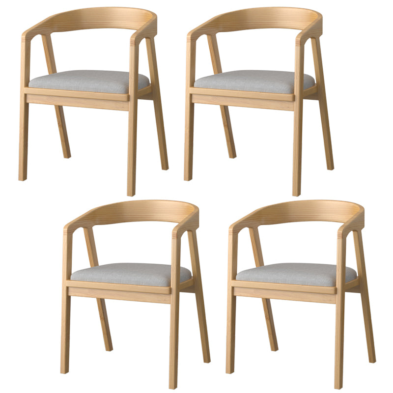 Industrial 1/4/5 Pieces Furniture Rectangle Solid Wood Dining Chairs Set in Brown