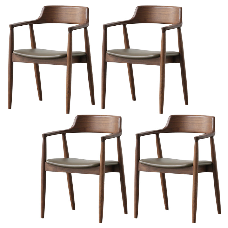 Industrial 1/4/5 Pieces Furniture Rectangle Solid Wood Dining Chairs Set in Brown