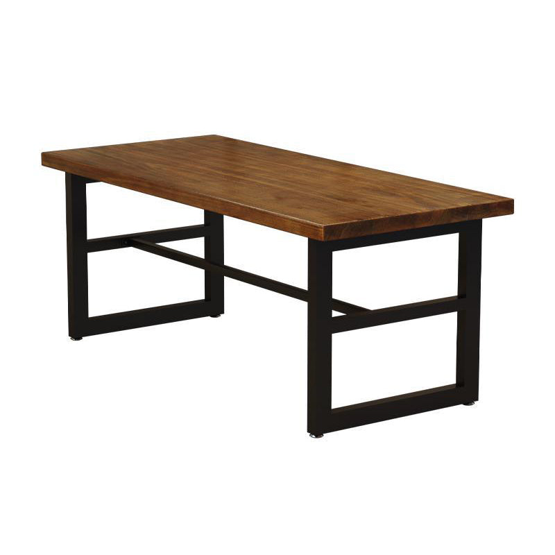 Industrial Style Rectangle Table Set 1/4/5 Pieces Dining Set with Metal Legs for Home Use