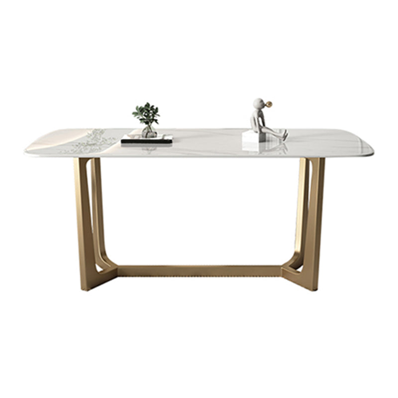 Rectangle Dining Set 1/5/7 Pcs Sintered Stone Top Table with Upholstered Chairs