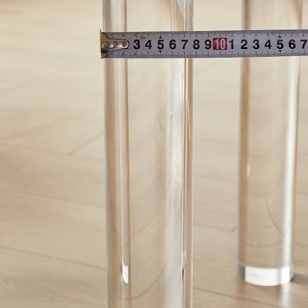 Modern Dining Set 1/2/3/4 Pcs Acrylic Frame Dining Table and Chairs