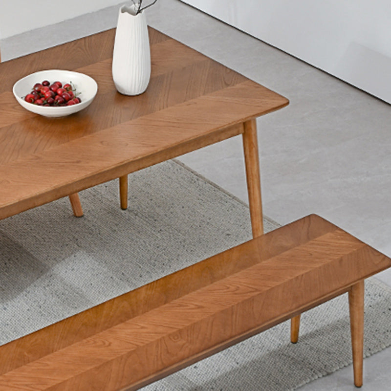 Modern Dining Set 1/4 Pcs Solid Wood Dining Table and Chairs with Bench