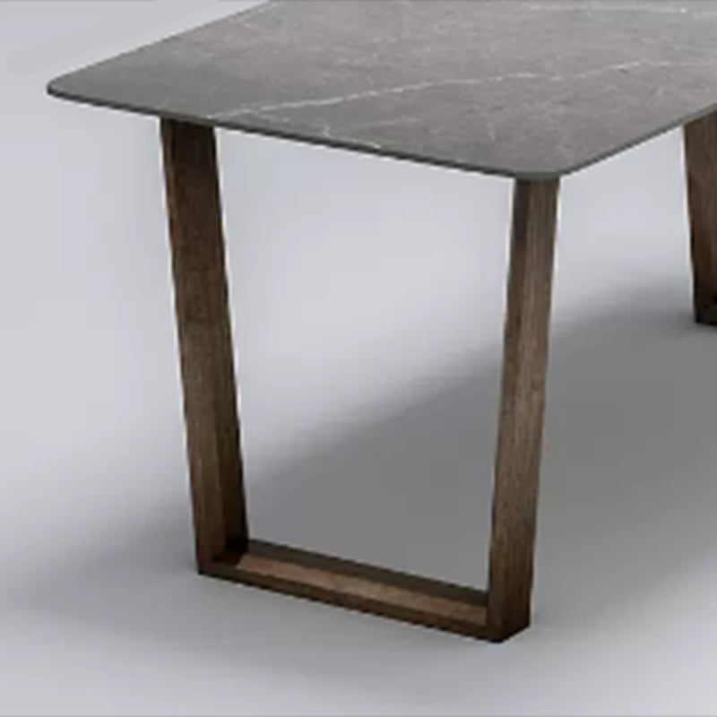 Modern 1/4/5/7 Pieces Dining Furniture Stone Rectangle Dining Chairs Set in Gray