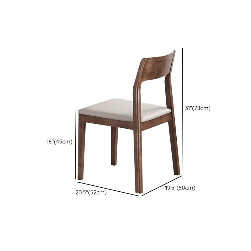 Modern Dining Set 1/4/5/7 Pcs Round Solid Wood Dining Table and Armless Chairs