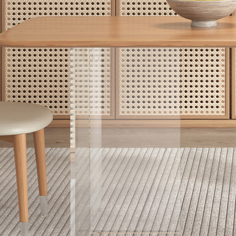 Modern Dining Set 1/3/5/7 Pcs Rectangle Dining Table and Armless Chair