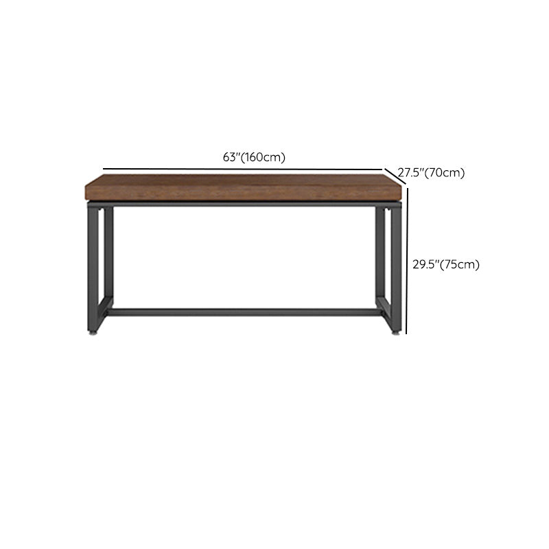 Contemporary 1/3 Pieces Furniture Rectangle Solid Wood Dining Table Set in Brown