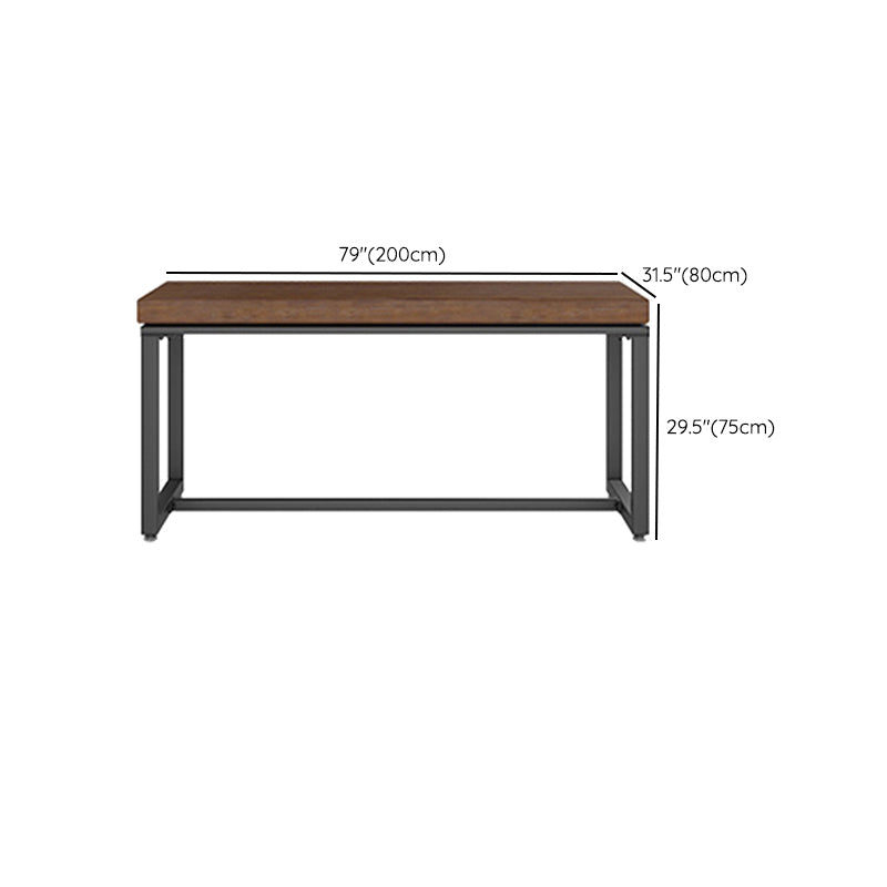 Contemporary 1/3 Pieces Furniture Rectangle Solid Wood Dining Table Set in Brown