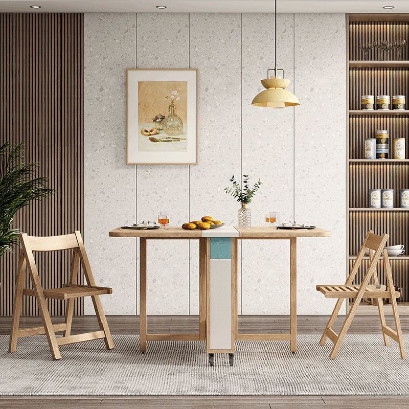 Modern Dining Set 1/3 Pcs Wood Folding Dining Table and Chairs