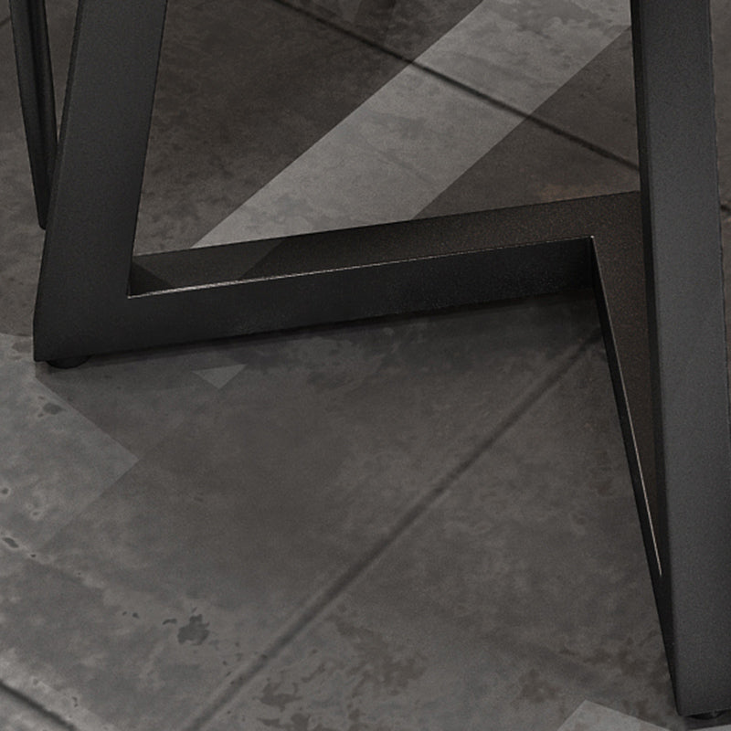 Industrial Dining Set 1/3/5 Pcs Solid Wood Top Dining Table with Upholstered Chairs