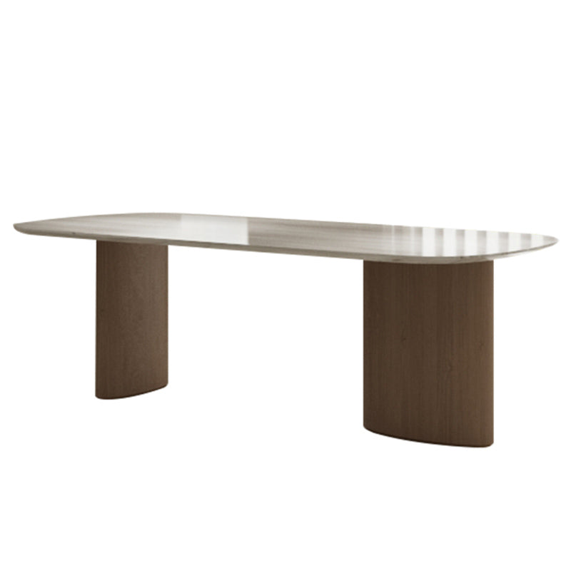 Modern Dining Set 1/5 Pcs Marble Dining Table with Upholstered Chairs