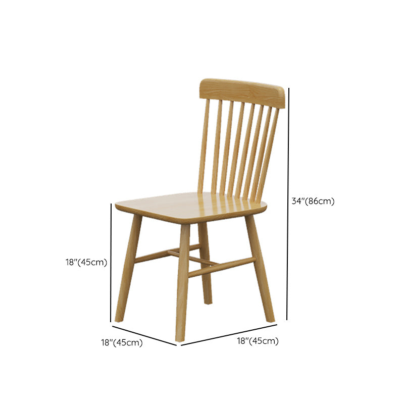 Solid Wood Dining Set 1/4/5 Pcs Rectangle Dining Table with Slat Back Chairs