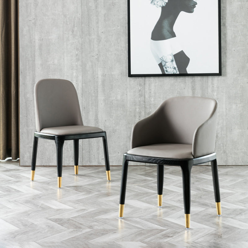 Kitchen Home Upholstered Dining Chairs Faux Leather Parsons Chair