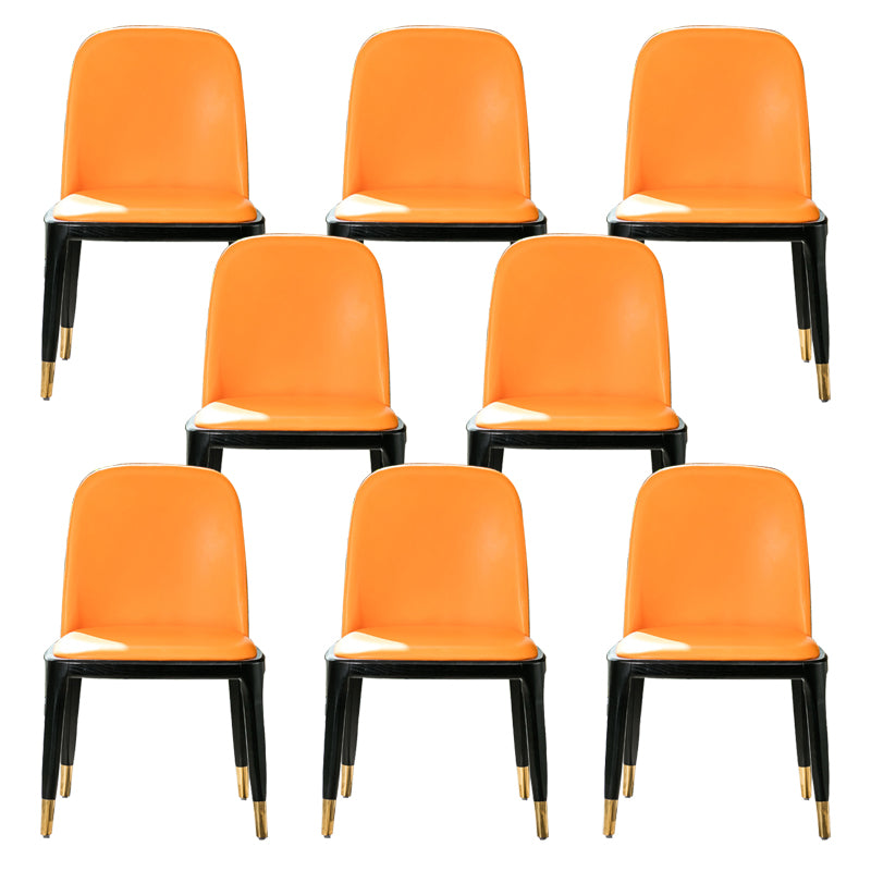 Kitchen Home Upholstered Dining Chairs Faux Leather Parsons Chair