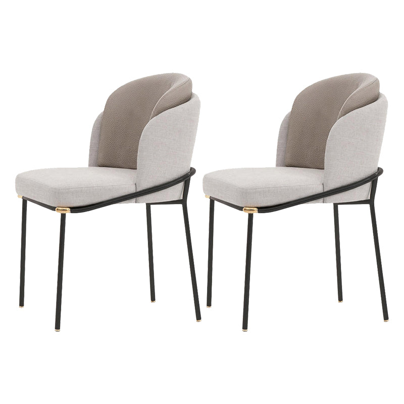 Glam Parsons Side Chair Linen Indoor Dining Chair for Living Room