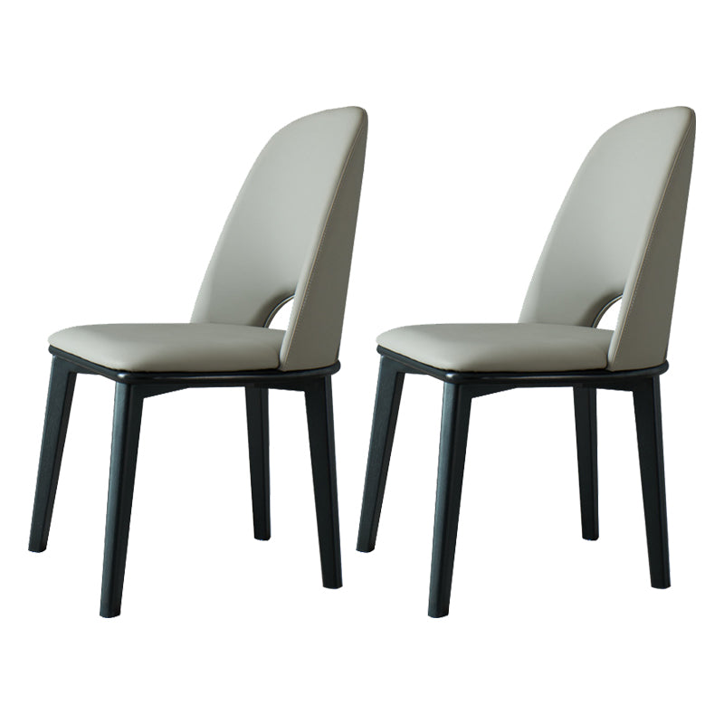 Industrial Home Indoor Chair Solid Wood Legs Dining Armless Chair