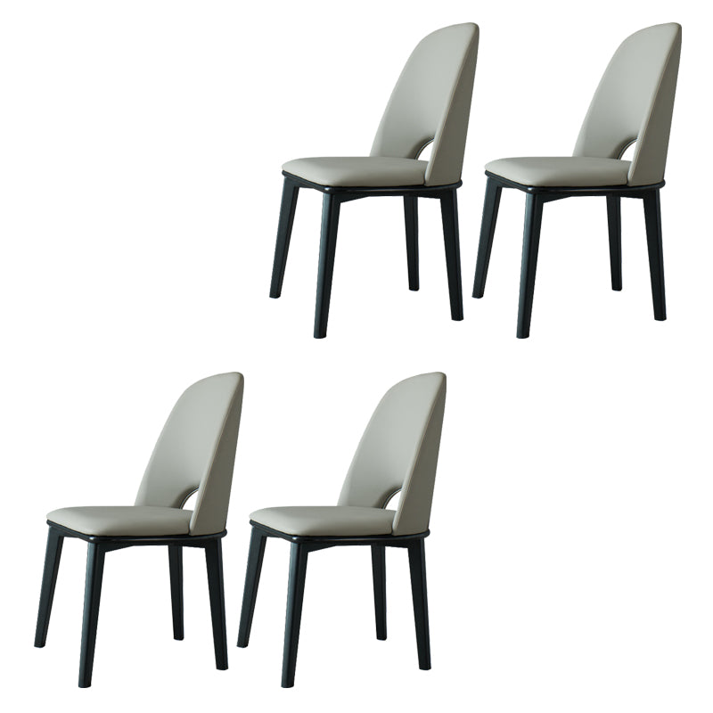 Industrial Home Indoor Chair Solid Wood Legs Dining Armless Chair