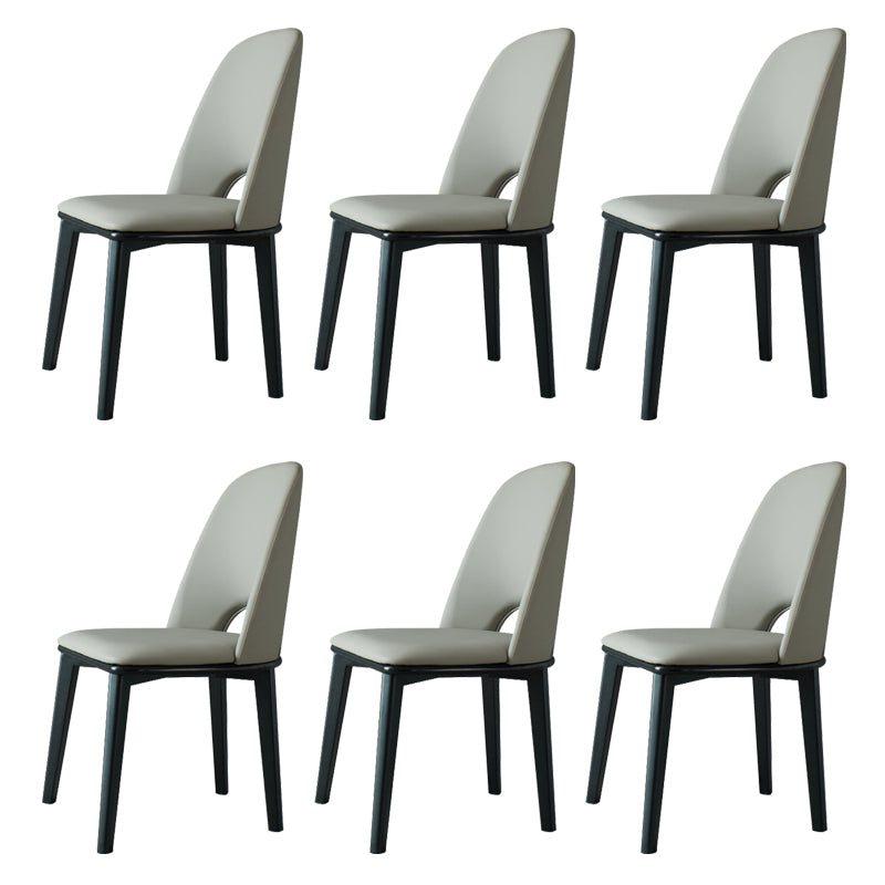 Industrial Home Indoor Chair Solid Wood Legs Dining Armless Chair