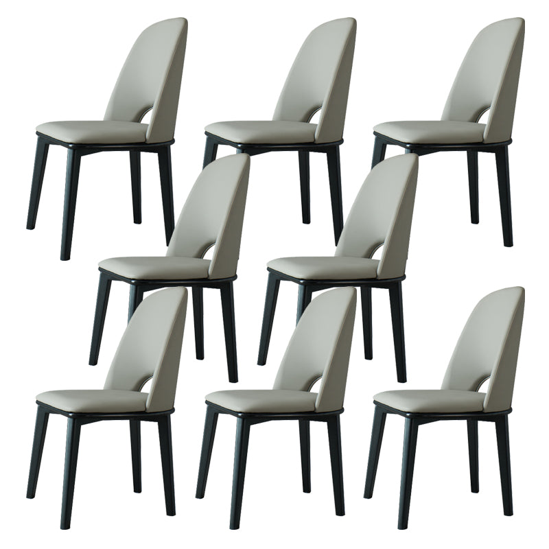 Industrial Home Indoor Chair Solid Wood Legs Dining Armless Chair