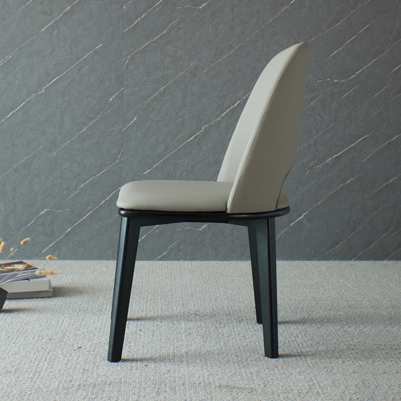 Industrial Home Indoor Chair Solid Wood Legs Dining Armless Chair