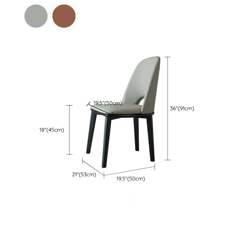 Industrial Home Indoor Chair Solid Wood Legs Dining Armless Chair