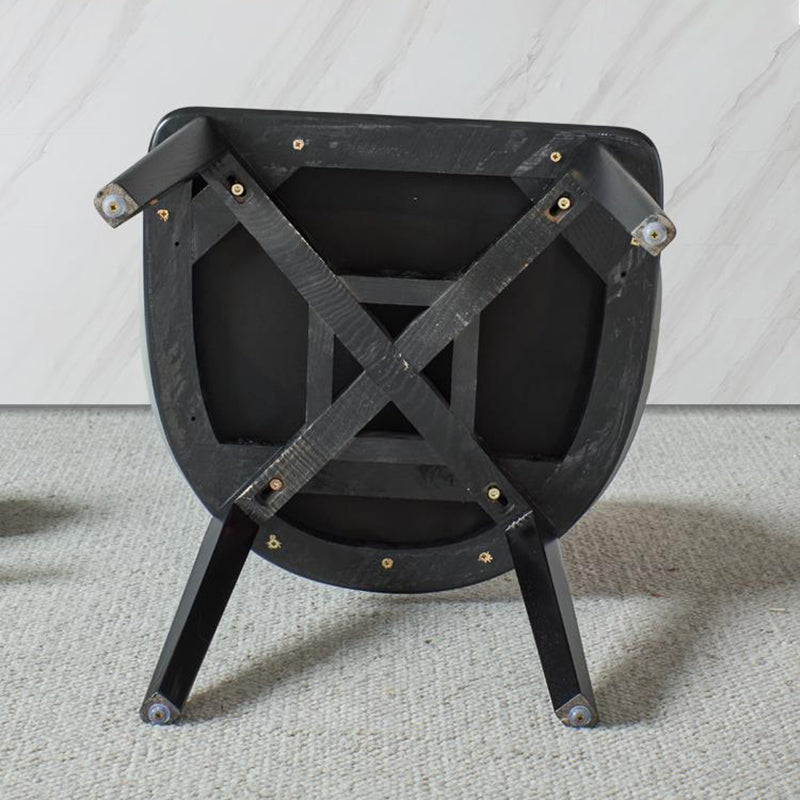 Open Back Home Dining Chair Wooden legs Arm Chair with Upholstered