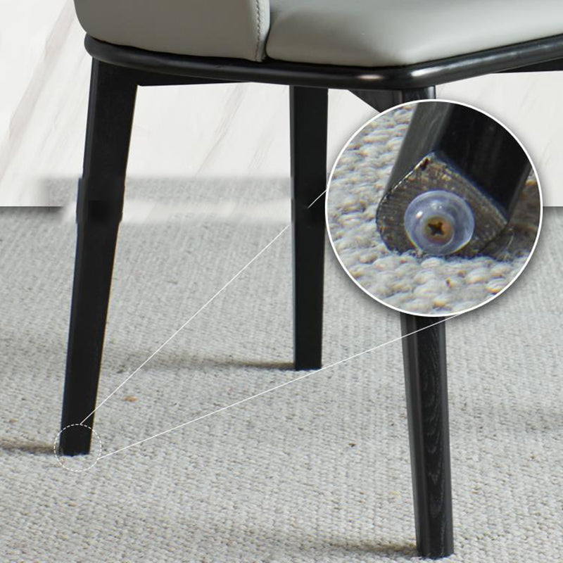 Open Back Home Dining Chair Wooden legs Arm Chair with Upholstered