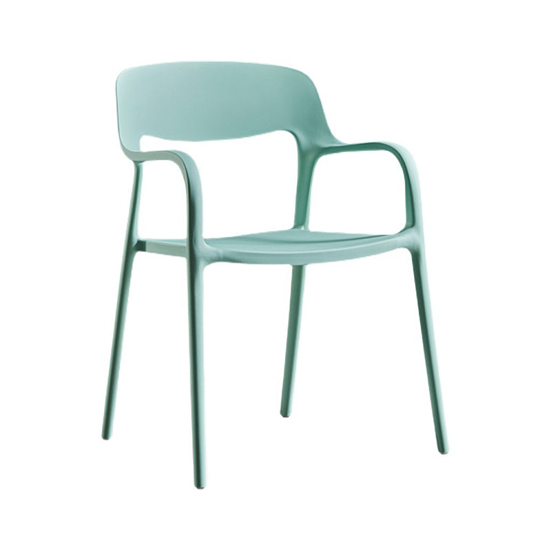 Open Back Dining Side Chair Dining Room Home Plastic Arm Chair