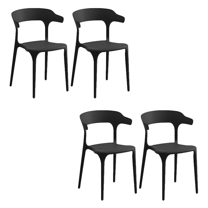 Glam Indoor-Outdoor Chair Stacking Dining Armless Side Chair