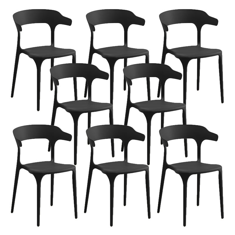 Glam Indoor-Outdoor Chair Stacking Dining Armless Side Chair