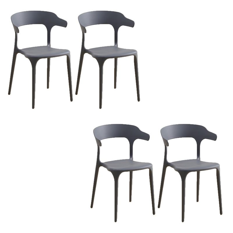 Glam Indoor-Outdoor Chair Stacking Dining Armless Side Chair