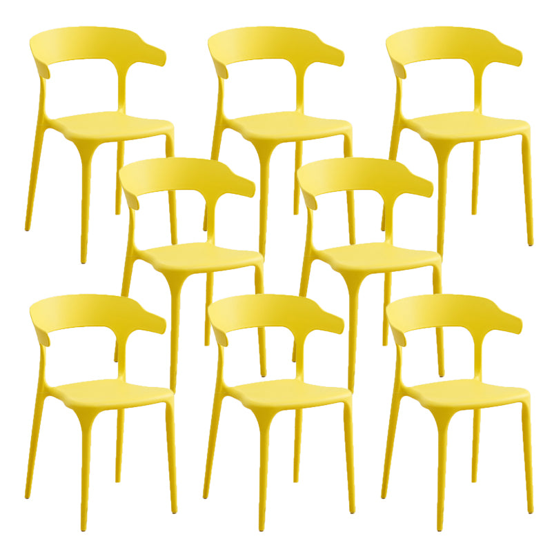 Glam Indoor-Outdoor Chair Stacking Dining Armless Side Chair