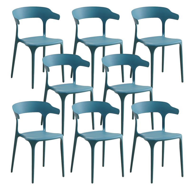 Glam Indoor-Outdoor Chair Stacking Dining Armless Side Chair