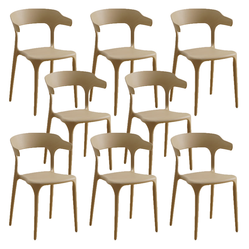 Glam Indoor-Outdoor Chair Stacking Dining Armless Side Chair