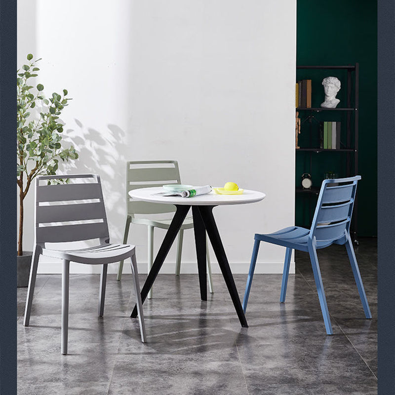 Home Dining Accent Chair Dining Room Open Back Armless Side Chair