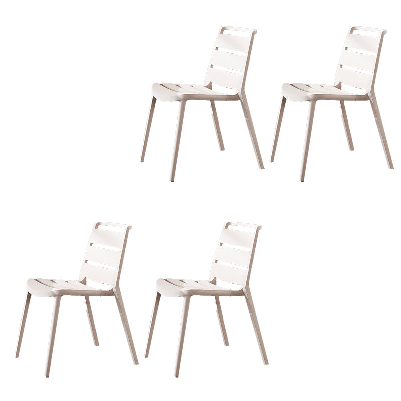 Home Dining Accent Chair Dining Room Open Back Armless Side Chair