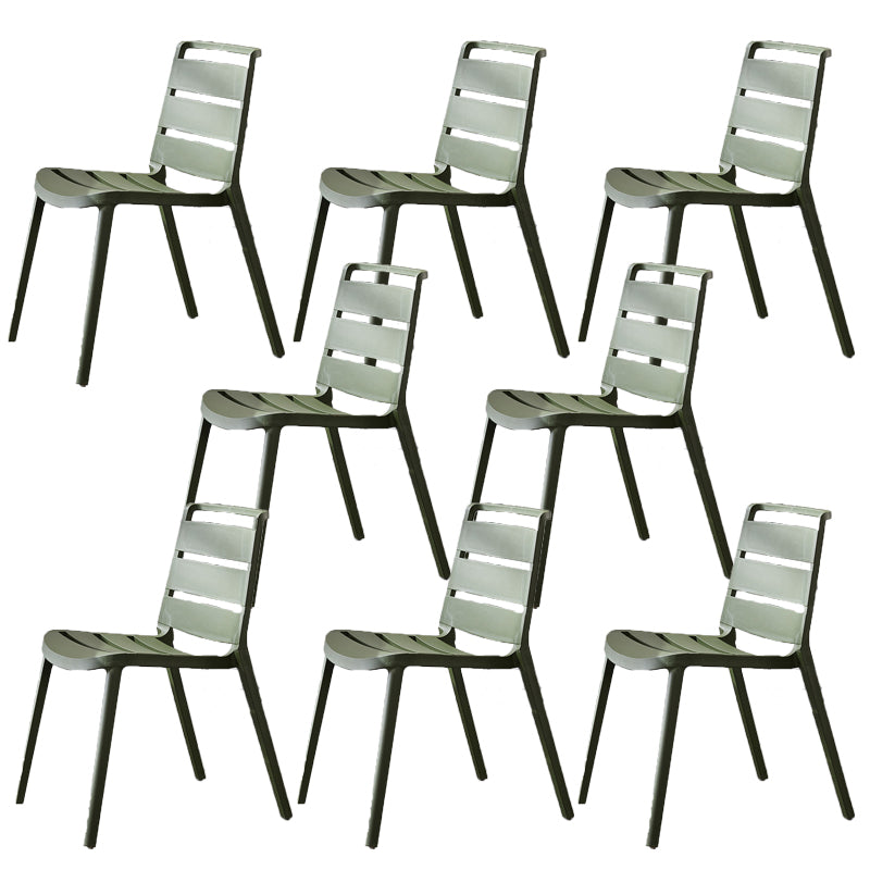 Home Dining Accent Chair Dining Room Open Back Armless Side Chair