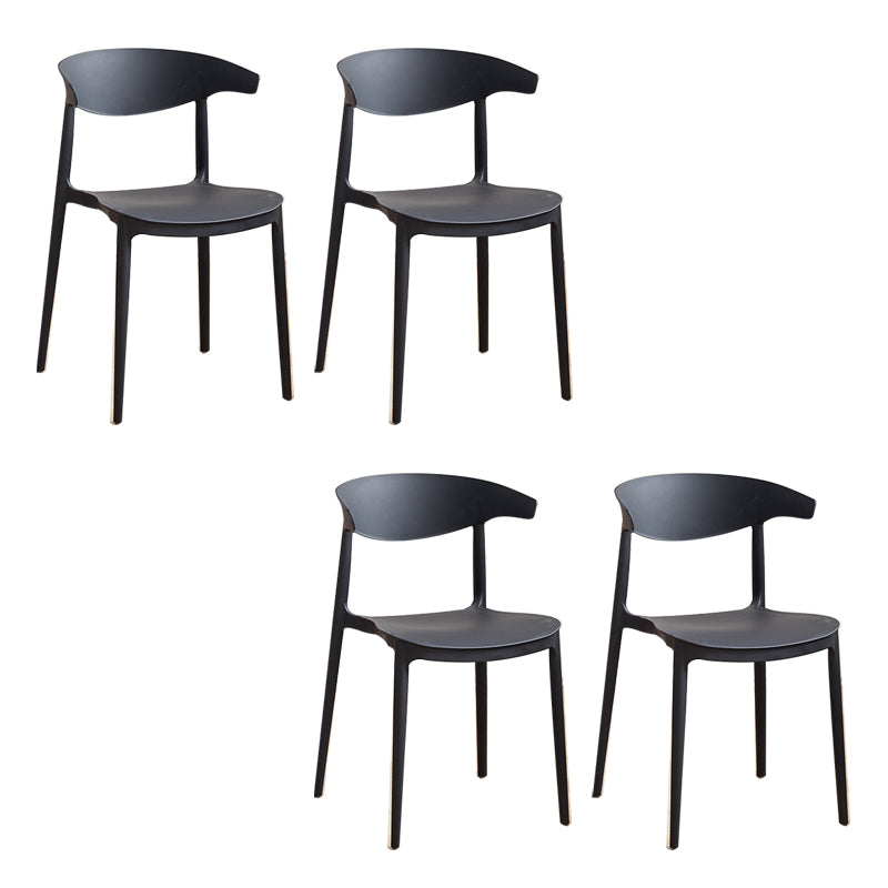 Dining Room Kitchen Dining Chair Open Back Plastic Side Chair