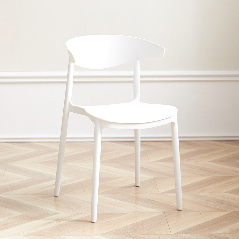 Dining Room Kitchen Dining Chair Open Back Plastic Side Chair
