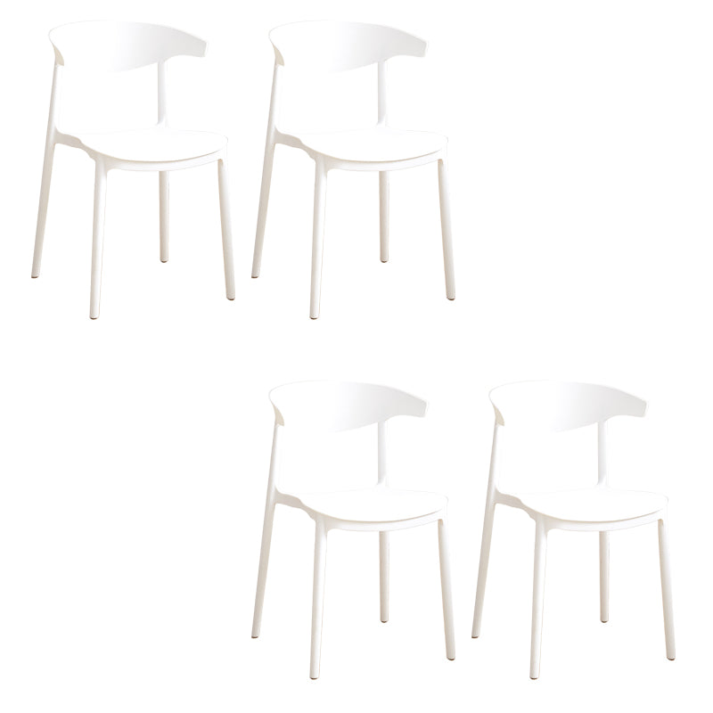 Dining Room Kitchen Dining Chair Open Back Plastic Side Chair