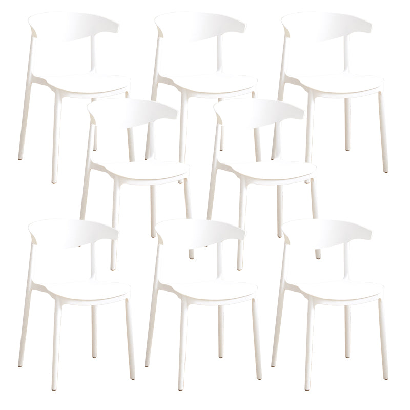 Dining Room Kitchen Dining Chair Open Back Plastic Side Chair