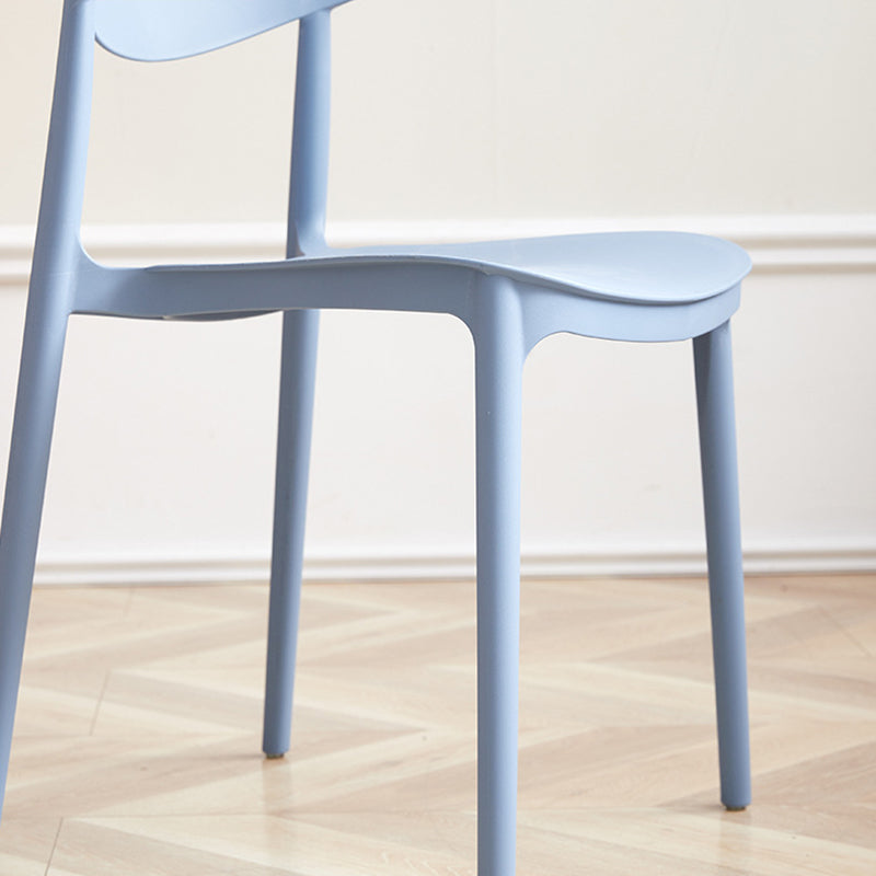 Dining Room Kitchen Dining Chair Open Back Plastic Side Chair