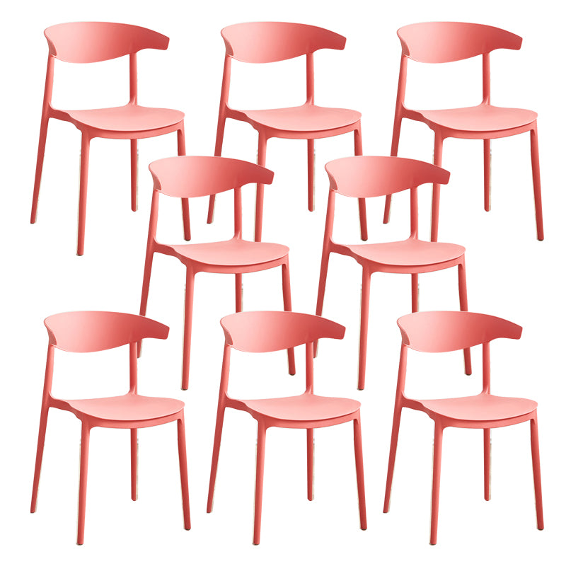 Dining Room Kitchen Dining Chair Open Back Plastic Side Chair