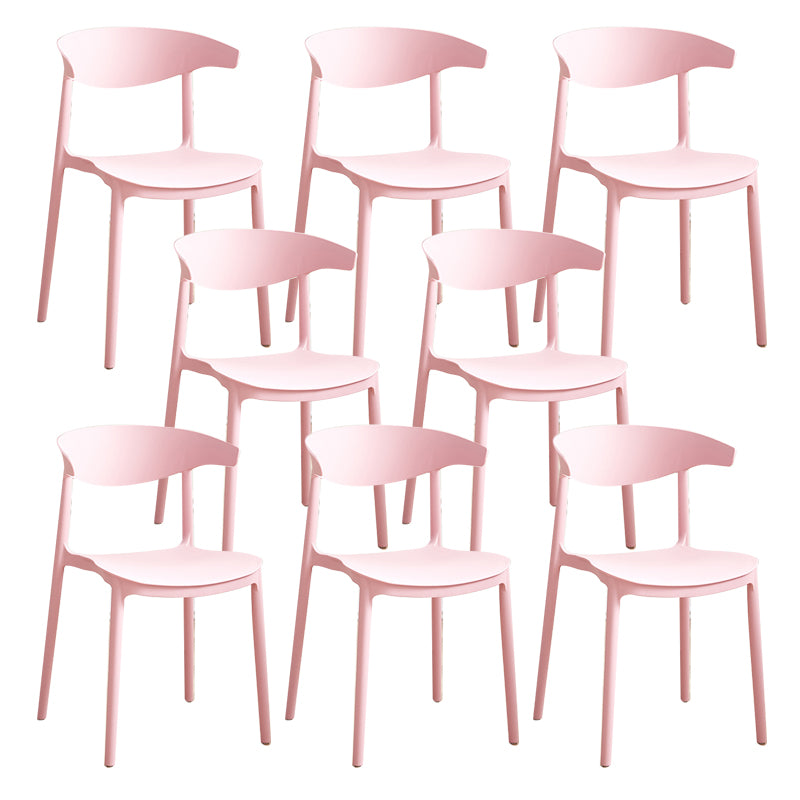 Dining Room Kitchen Dining Chair Open Back Plastic Side Chair
