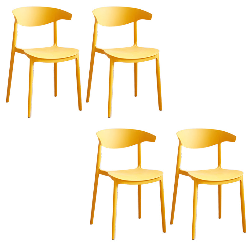 Dining Room Kitchen Dining Chair Open Back Plastic Side Chair