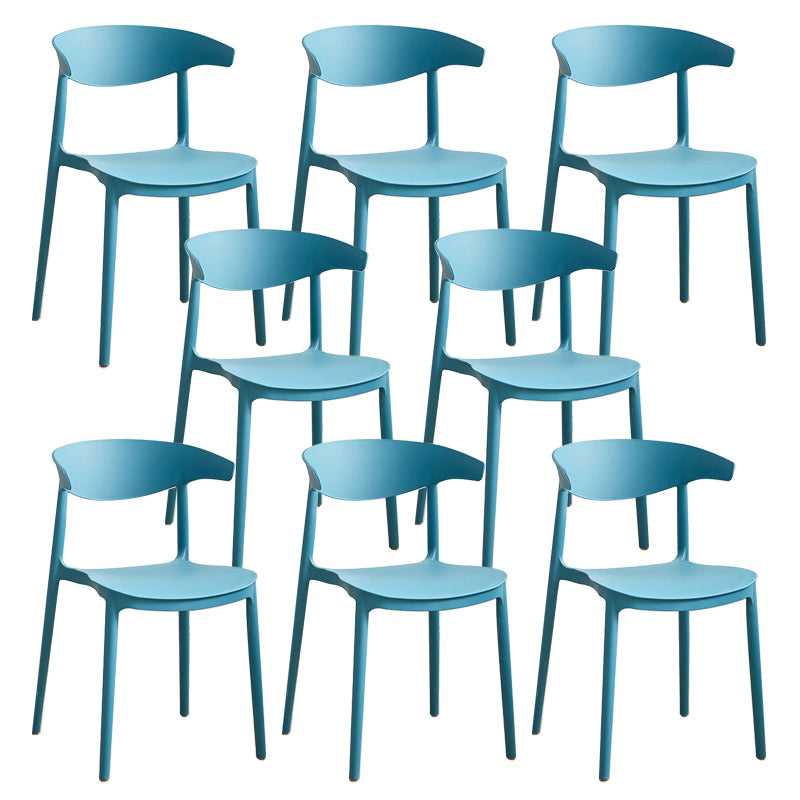 Dining Room Kitchen Dining Chair Open Back Plastic Side Chair