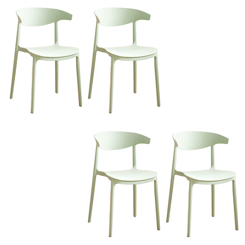 Dining Room Kitchen Dining Chair Open Back Plastic Side Chair