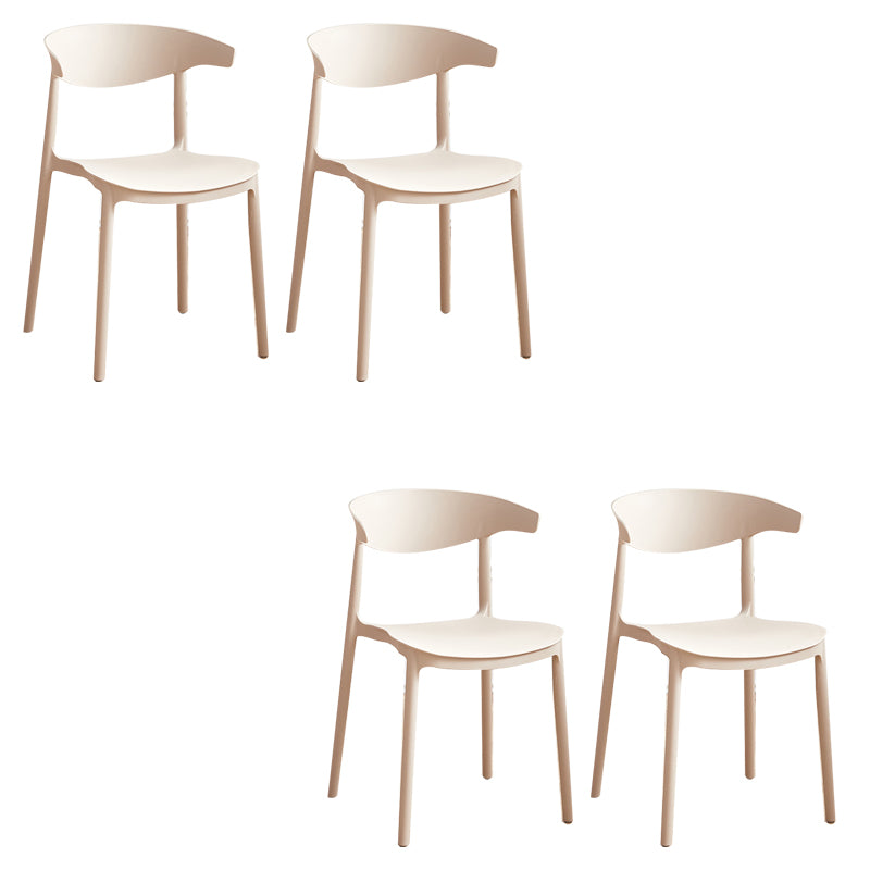 Dining Room Kitchen Dining Chair Open Back Plastic Side Chair