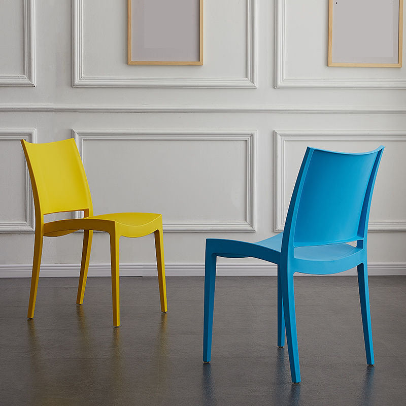 Dining Room Indoor Chair Plastic Armless Dining Accent Chair