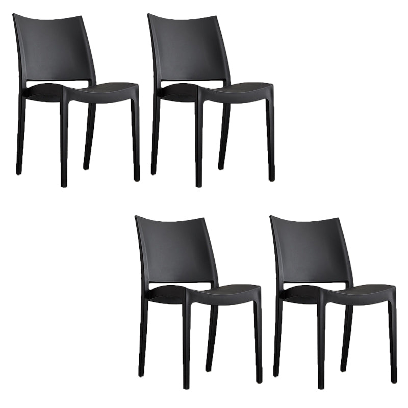 Dining Room Indoor Chair Plastic Armless Dining Accent Chair